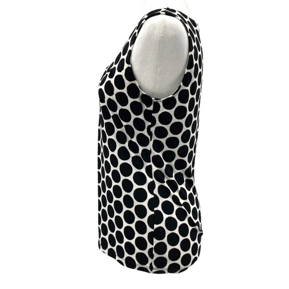 New York & Co. Black and White Polka Dot Tank Top - Picture 5 of 8